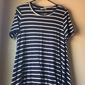 Blue & White striped swing dress